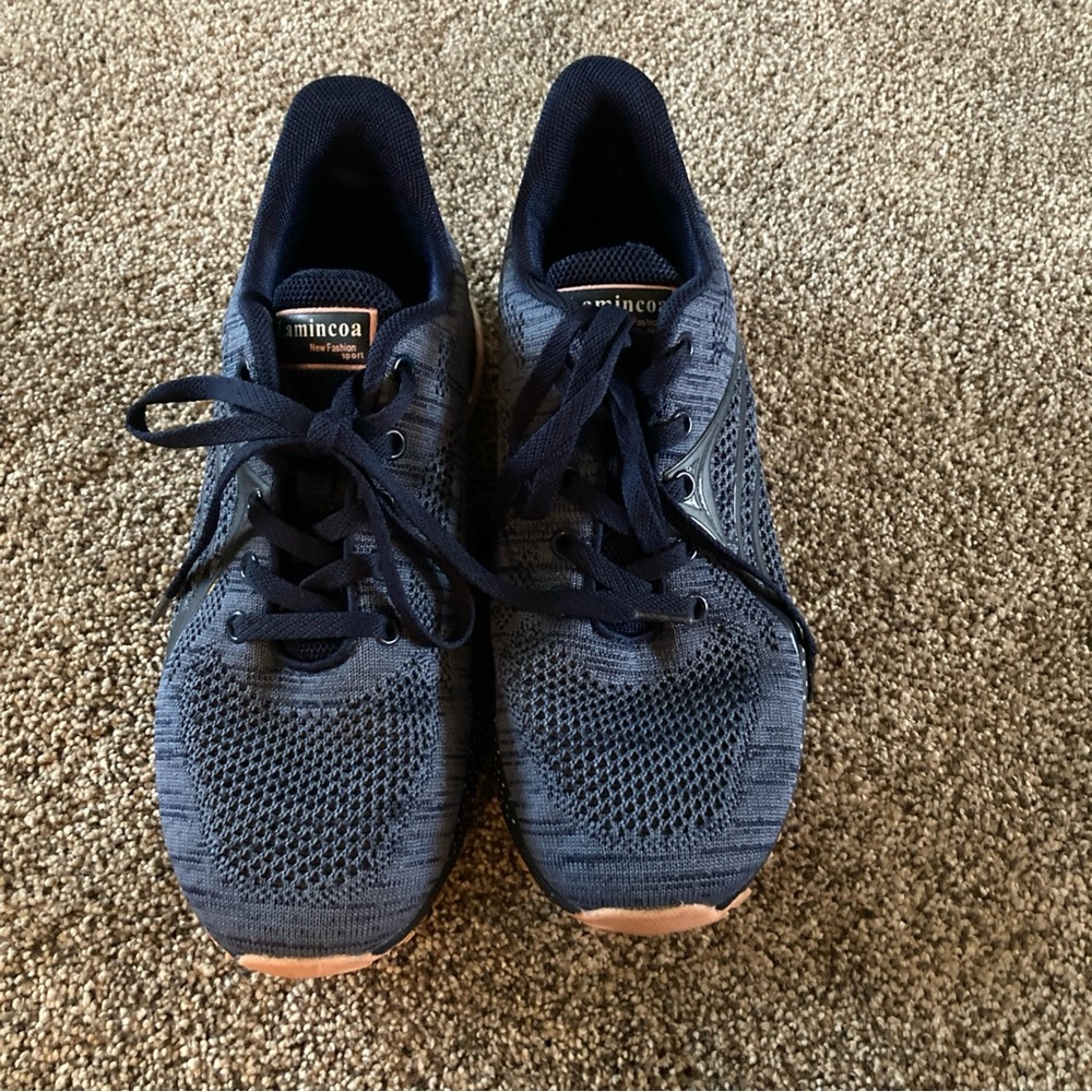 Lamincoa Running Shoes Womens Sz 7.5-8 Blue Tennis Sneakers Walking Gym Fitness